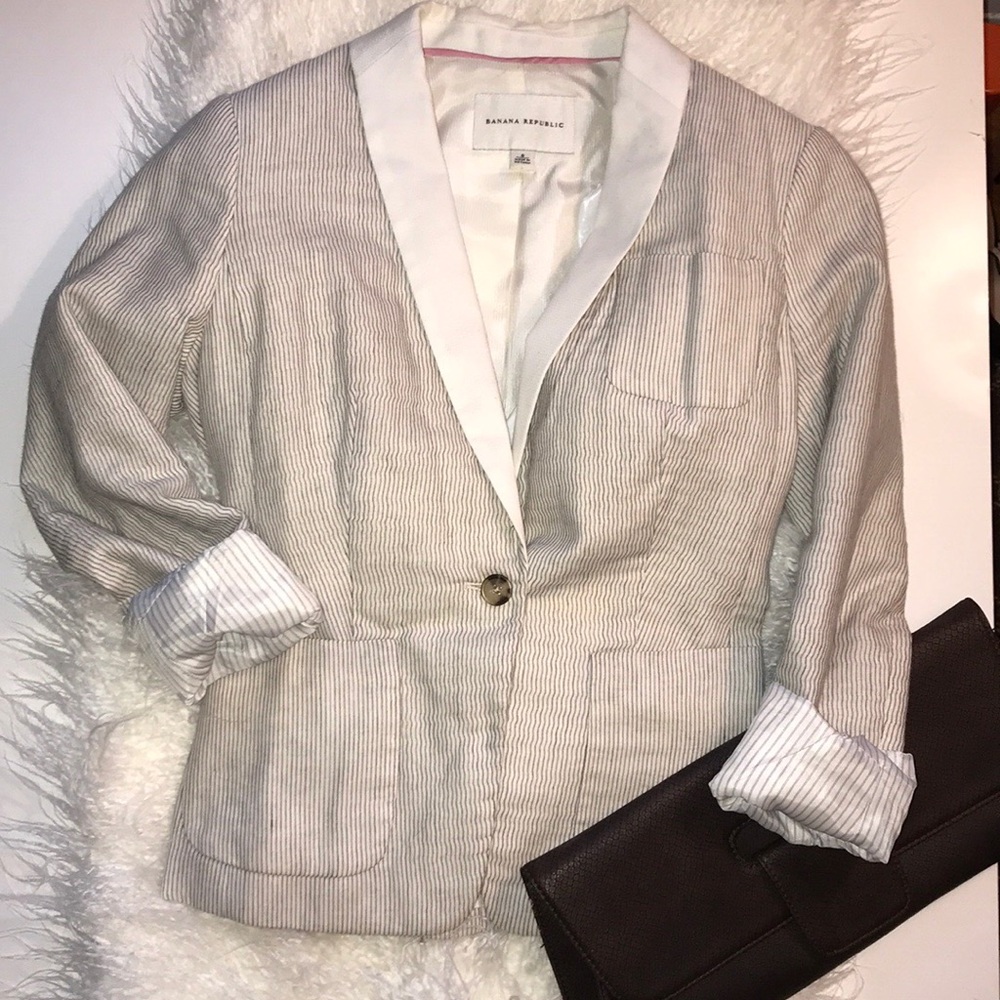 Banana Republic pinstriped blazer